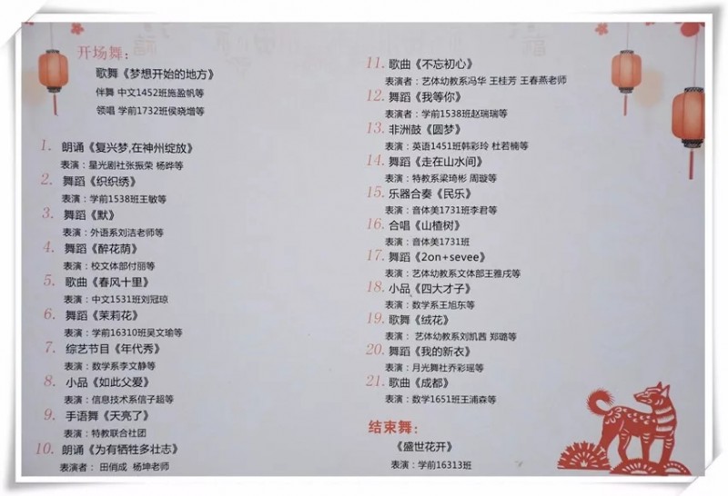 陽泉師范高等?？茖W校第七屆校園文化節(jié)之文藝節(jié)目匯演